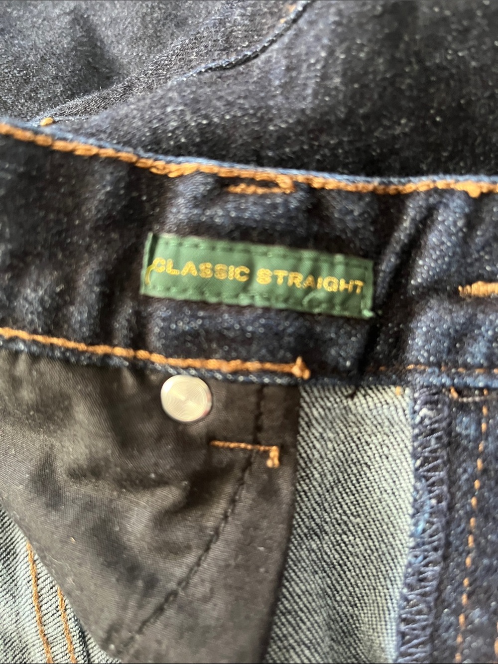 Ralph Lauren LRL High Rise Dark Wash Classic Straight Leg Jeans Size 12 Women’s - Picture 8 of 9